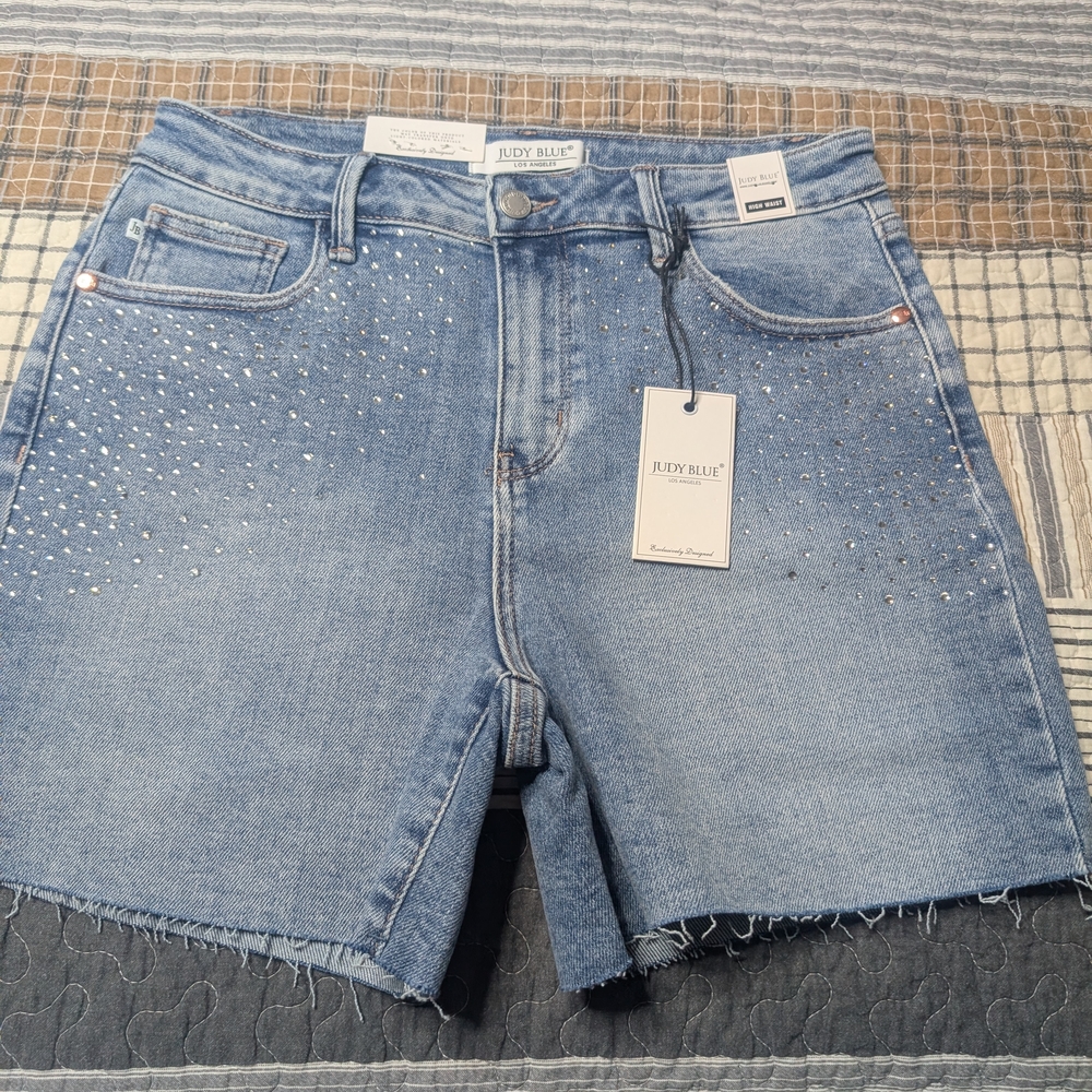 Judy Blue Blue Jean Shorts Raw Hem